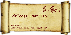 Sümegi Zsófia névjegykártya