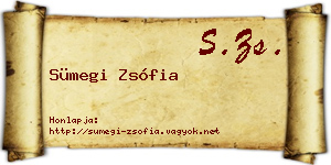 Sümegi Zsófia névjegykártya