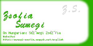 zsofia sumegi business card